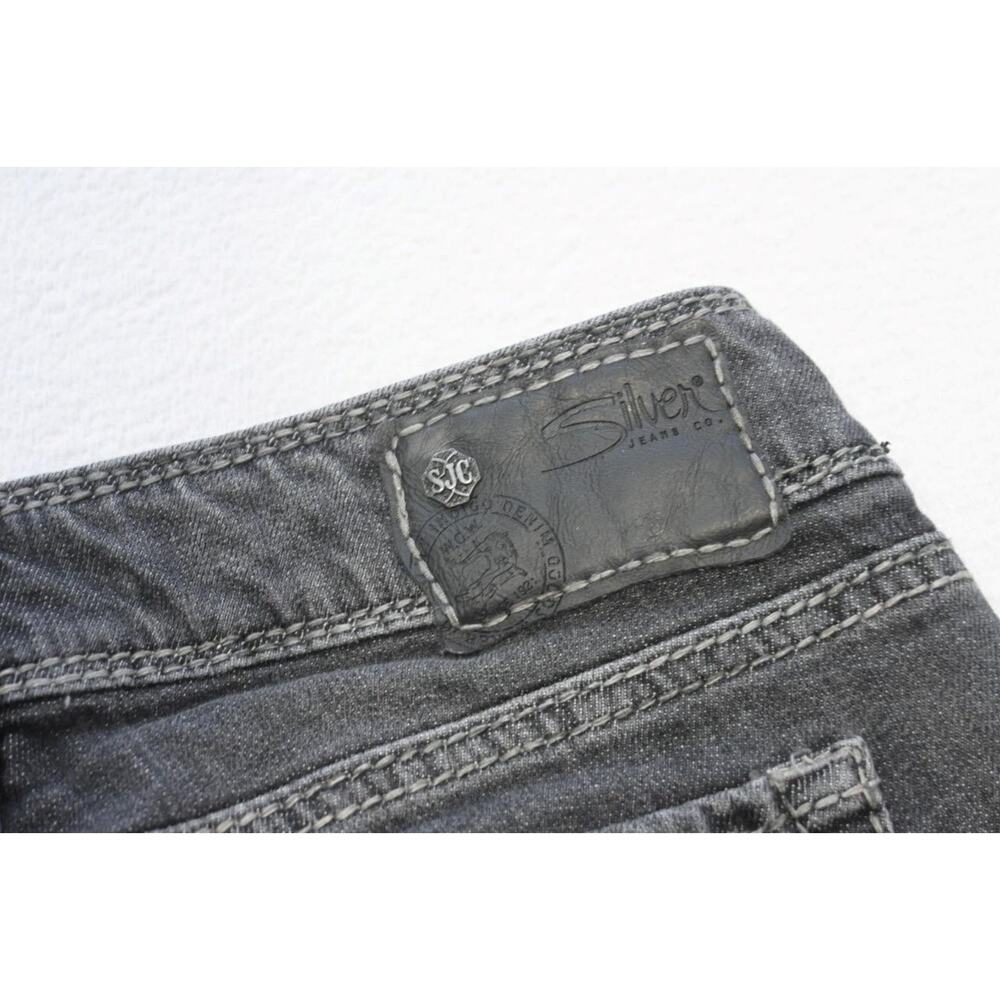 Silver Suki Mid Skinny Stretch Denim Gray Jeans Buckle Womens Size 28 x 31